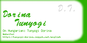 dorina tunyogi business card